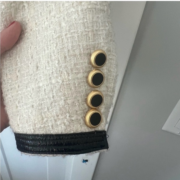 Veronica Beard White and Black Blazer Size 10 - Picture 6 of 8